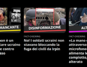 FACT-CHECKING No! Questo non è un giovane militare ucraino che combatte contro l’invasore russo 8 Marzo 2022 - 12:52 David Puente FACT-CHECKING No! I soldati ucraini non stavano bloccando la fuga dei civili da Irpin 8 Marzo 2022 - 12:14 David Puente FACT-CHECKING «La mano di Putin passa attraverso il microfono»: un video alimenta le teorie del complotto, ma è alterato