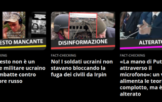 FACT-CHECKING No! Questo non è un giovane militare ucraino che combatte contro l’invasore russo 8 Marzo 2022 - 12:52 David Puente FACT-CHECKING No! I soldati ucraini non stavano bloccando la fuga dei civili da Irpin 8 Marzo 2022 - 12:14 David Puente FACT-CHECKING «La mano di Putin passa attraverso il microfono»: un video alimenta le teorie del complotto, ma è alterato